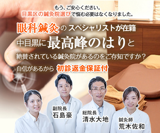 眼科鍼灸のスペシャリストが在籍 中目黒に最高峰のはりと絶賛される鍼灸院があるのをご存知ですか？