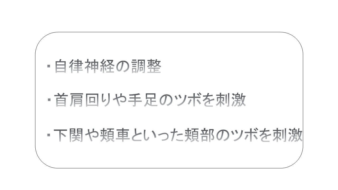 ドライマウスの施術ポイント